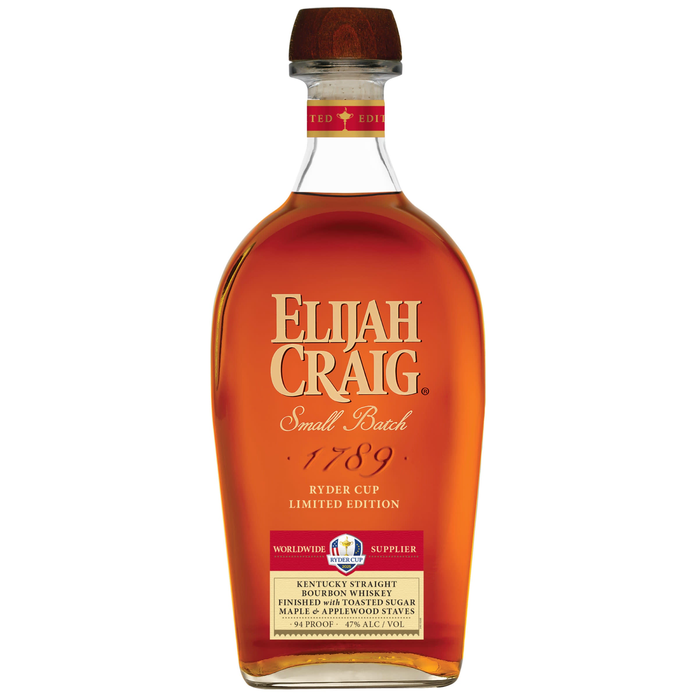 Elijah Craig Ryder Cup Limited Edition World Wide Supplier Kentucky Straight Bourbon 2025 750 ml