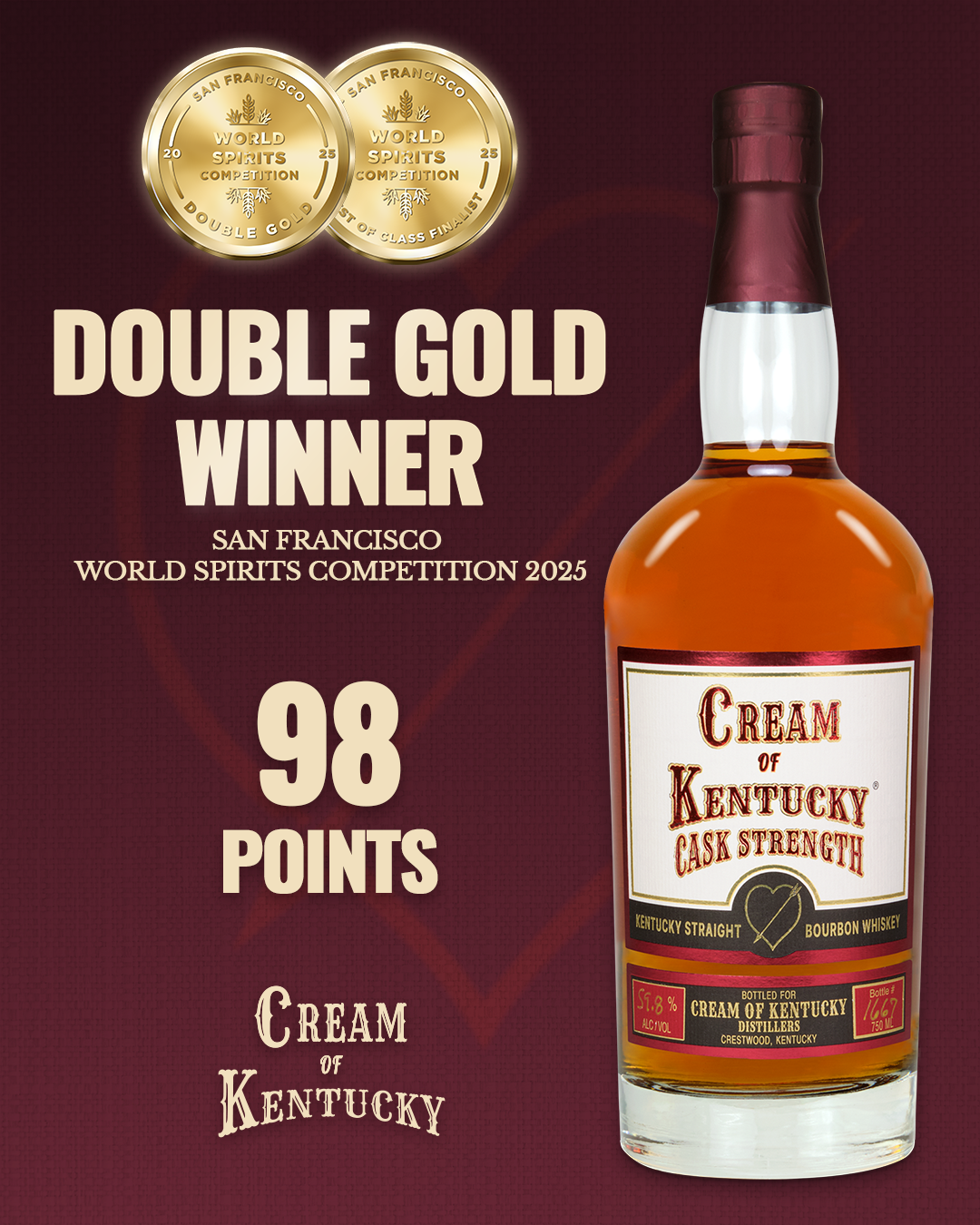 Cream of Kentucky Cask Strength straight bourbon 750ml